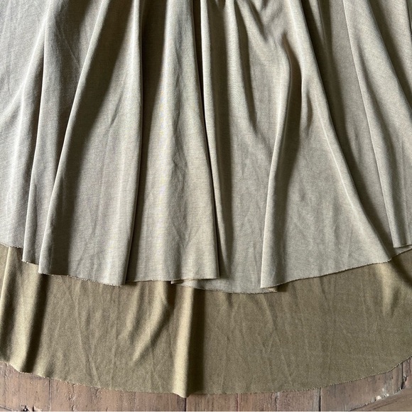 FREE PEOPLE Cupro True As Love Dress in Fatigue Open Back Utilitarian Medium - Picture 4 of 13